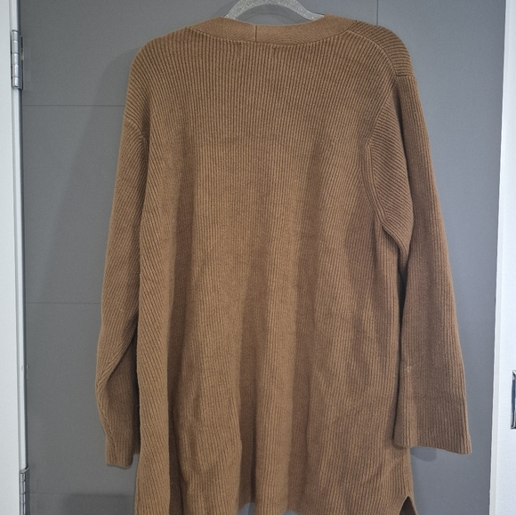 OLD NAVY Textured Long-Line Open-Front Sweater Spiced Saffron XXL - Picture 7 of 9